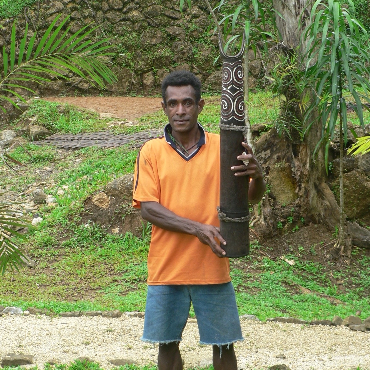 Nice Kikori area drum, Papuan Gulf, circa 2008.
