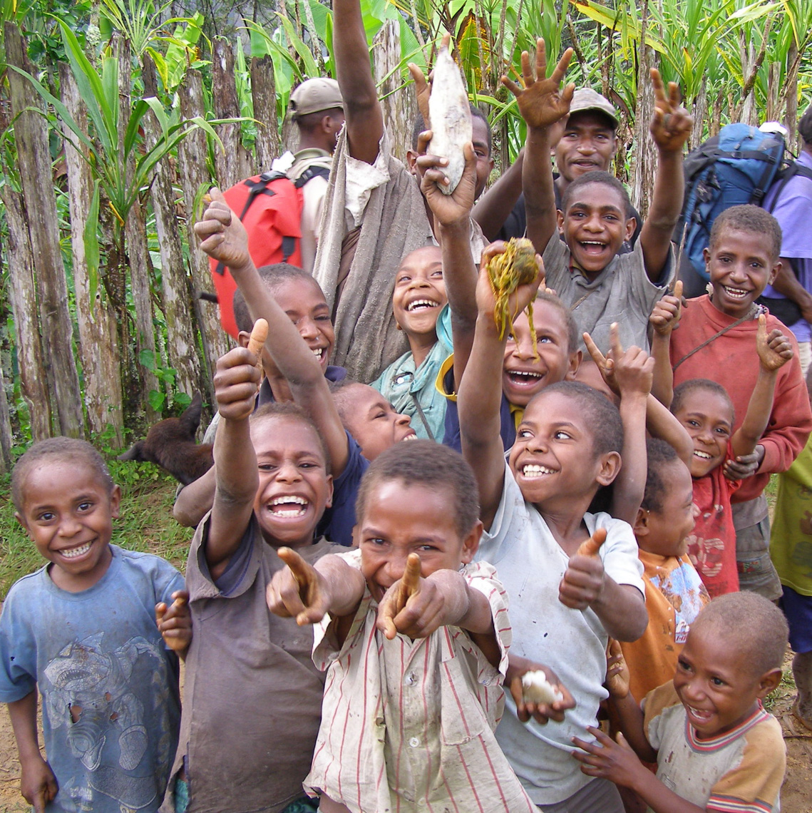 Stoked Kids, Morobe Province, Field Collecting New Guinea Art.