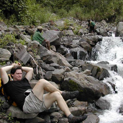 Cooling my heels, field collecting in Papua New Guinea, West Sepik Province, circa 2004/5.