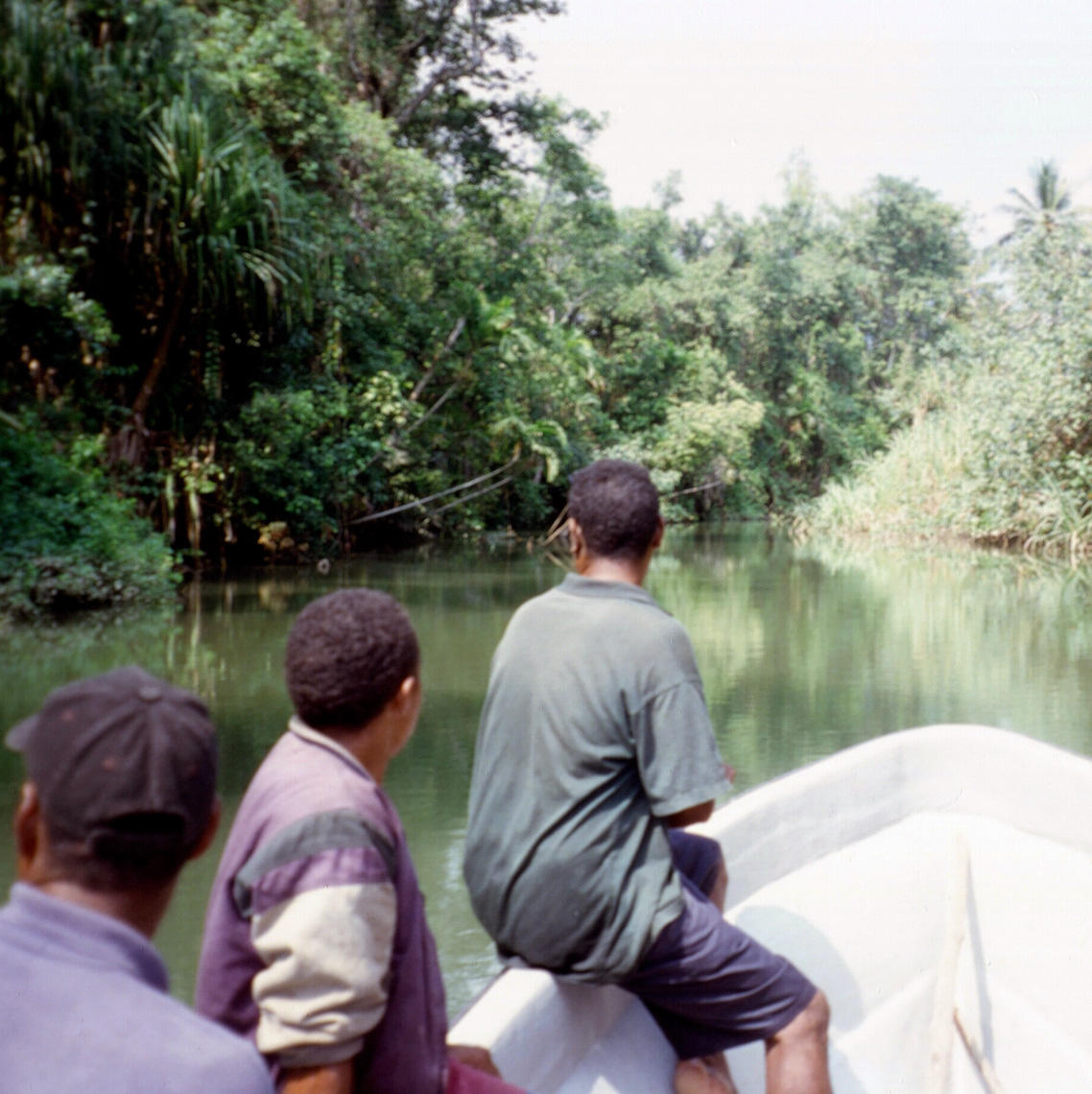 Can’t say I recall what river we are heading up—looks like a tributary of the Upper Fly River north of Lake Murray, Western Province, Papua New Guinea.