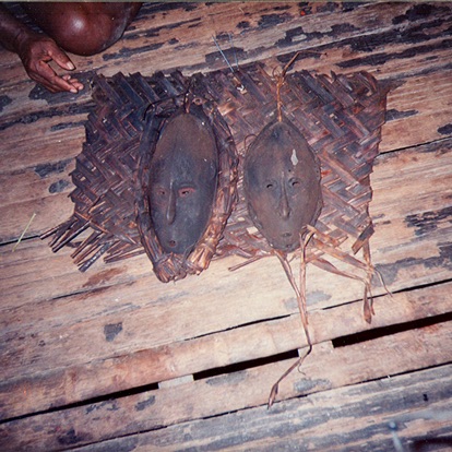 Two Old Lower Sepik River Masks, circa 1995