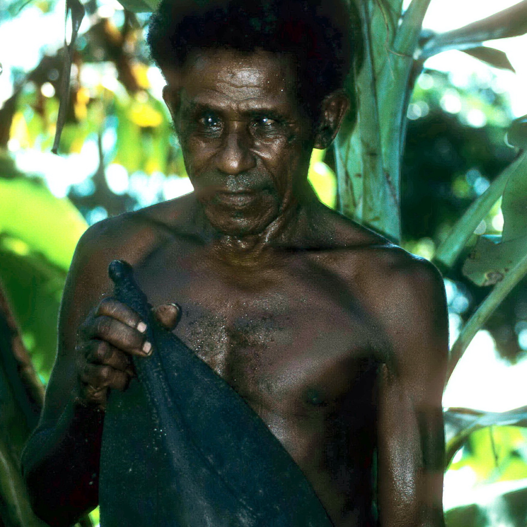 Kardowar Island Man with Ancient Bowl, New Guinea Art, Oceanic Art, Tribal Art, South Pacific Art