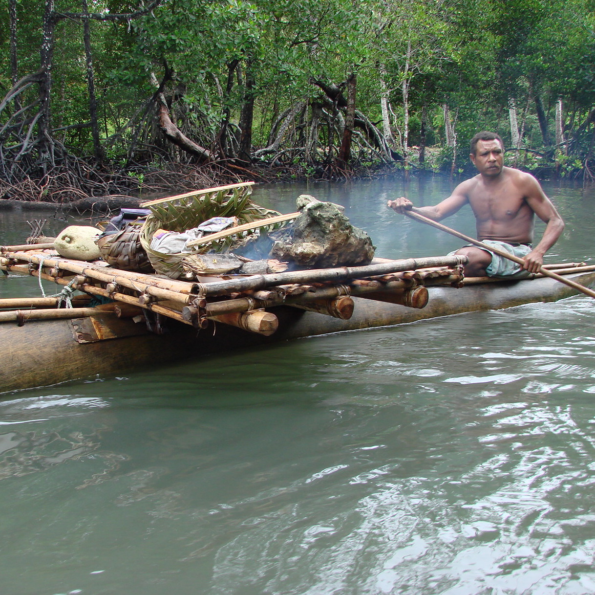 Heading out for a day of fishing, Collingwood Bay, New Guinea Art, Oceanic Art, Tribal Art, South Pacific