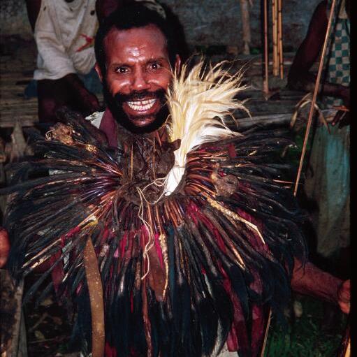 Man with Pig Tail Billum-West Sepik-New Guinea Tribal Art Field Photo