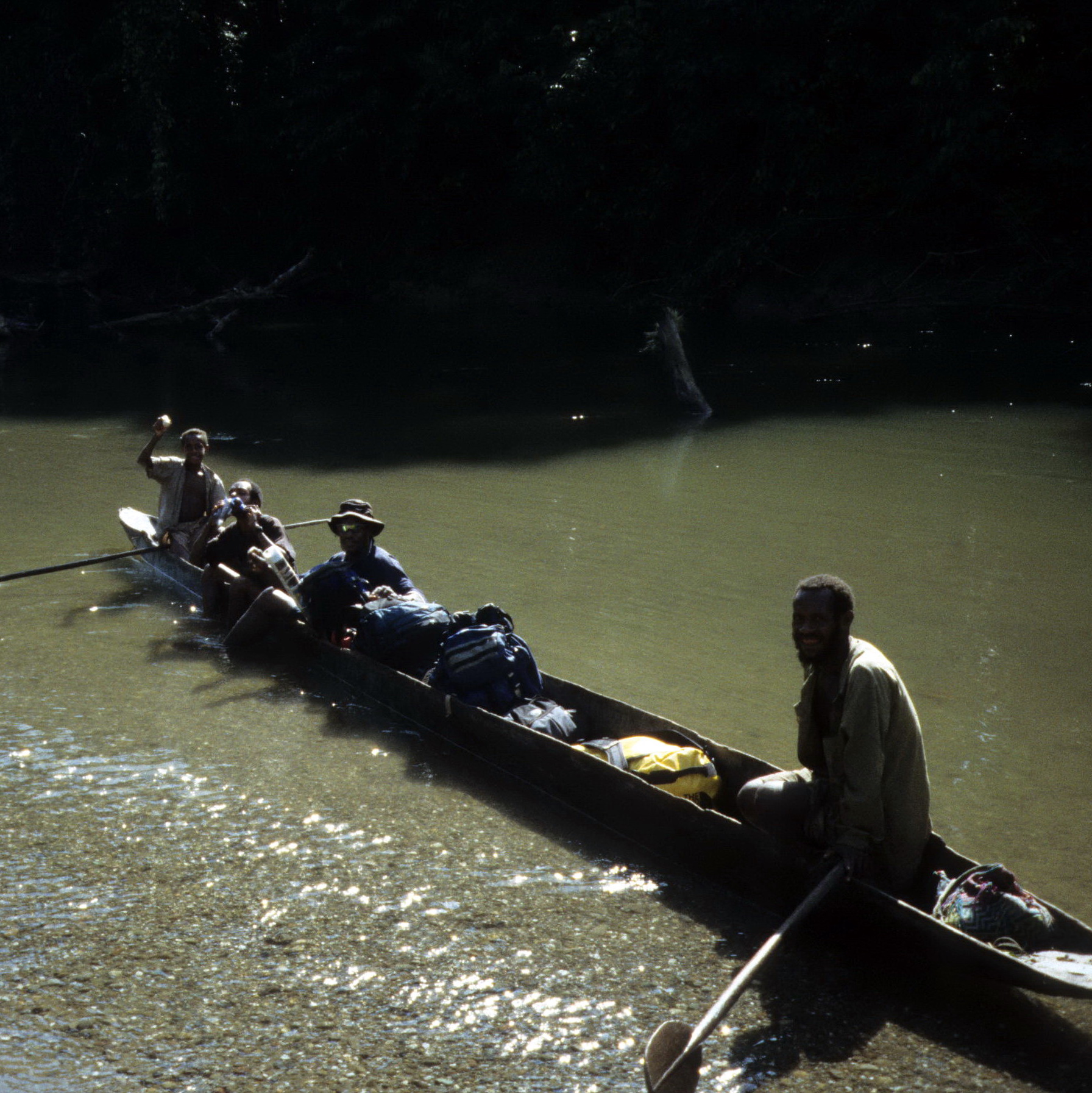 Karawari River in Canoe, Field Collecting Masterpieces of Oceanic Tribal Art