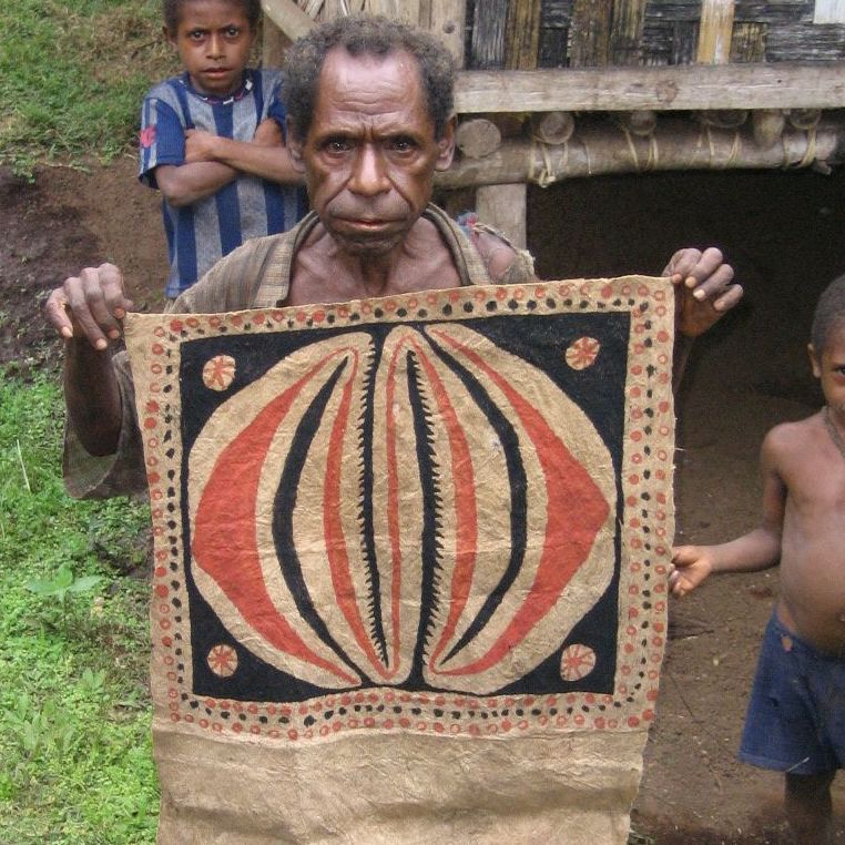 Teptep man with tapa cloth, New Guinea Art, Oceanic Art, Tribal Art, South Pacific Art