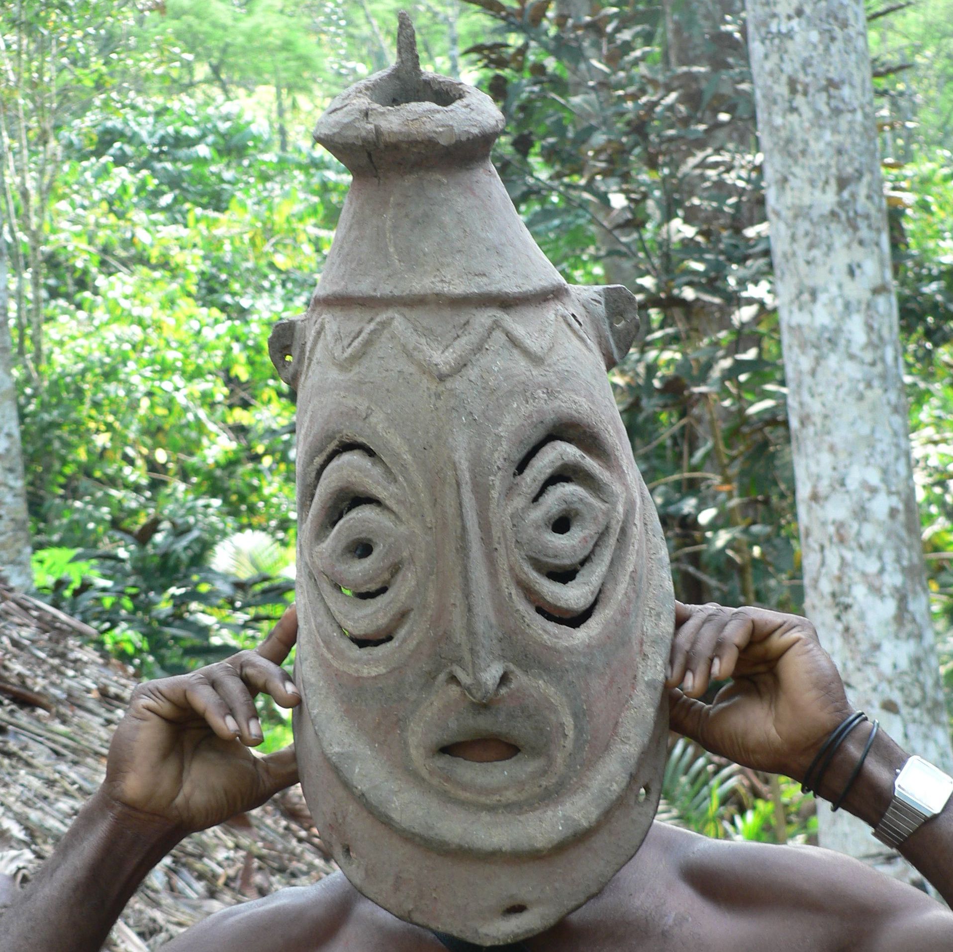 Pre-contact Abelam Wood Helmet Mask, New Guinea Art, Oceanic Art, South Pacific Art, Tribal Art