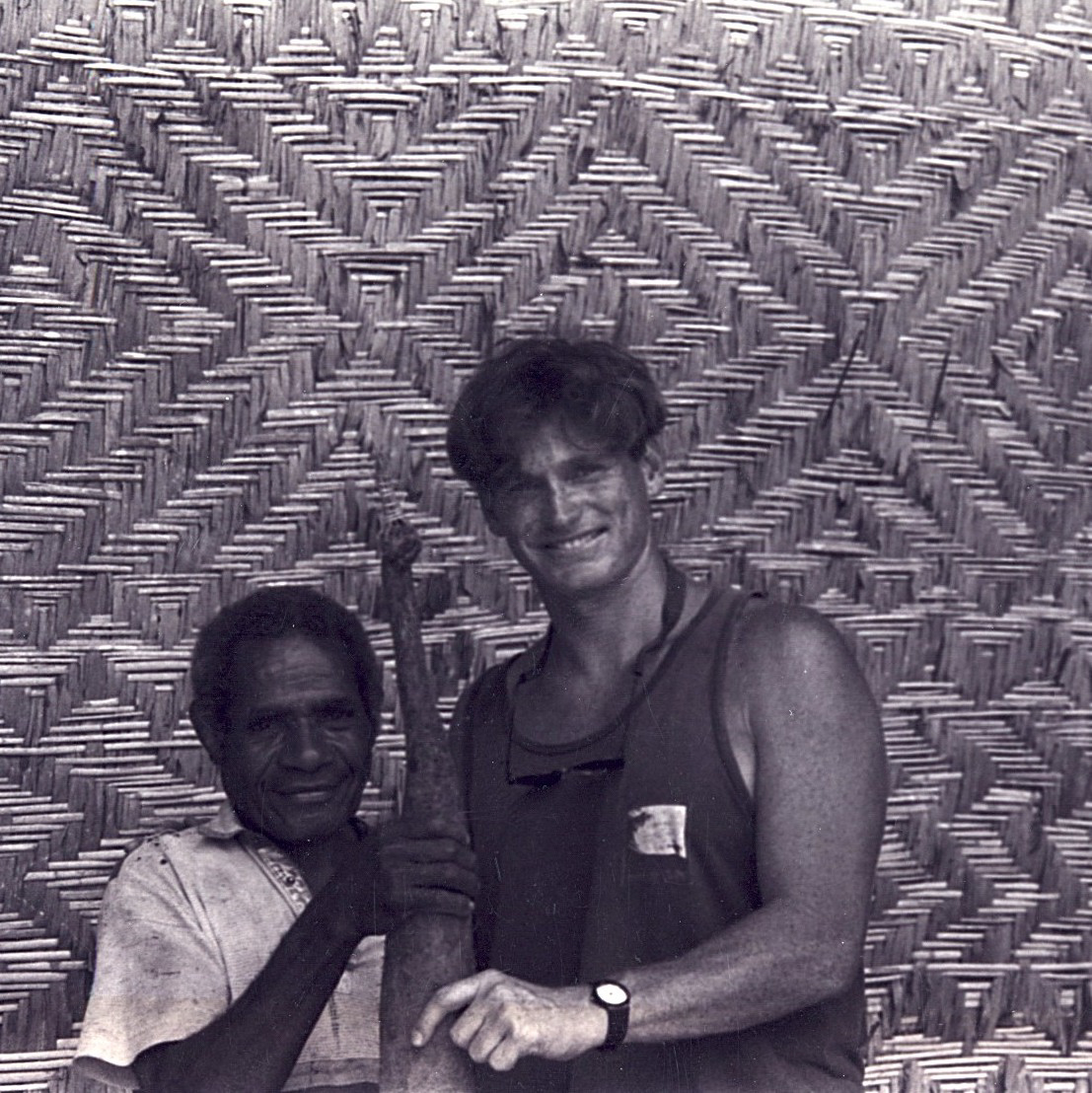 Me with Abelam Man Holding Prize Long Yam, On Collecting Trip for New Guinea Art, 1994