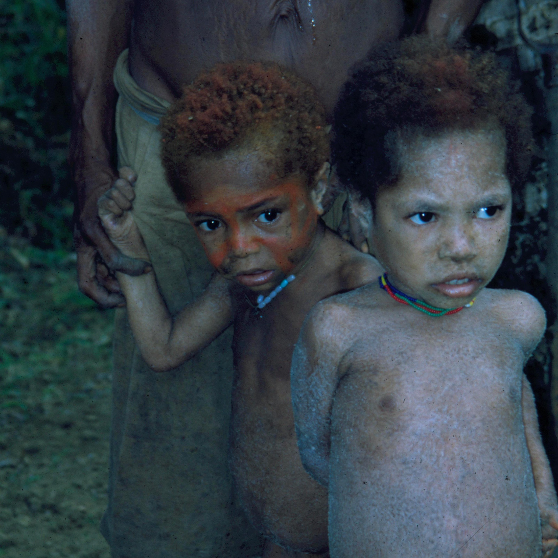 Small Kids with Body Paint, Remote New Guinea Village, Looking for Oceanic Art